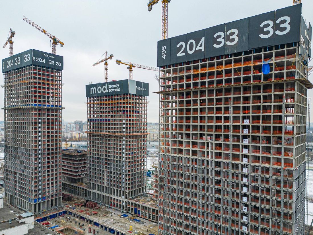 Ход строительства ЖК «Мод» за Январь 2023 г., фото №1