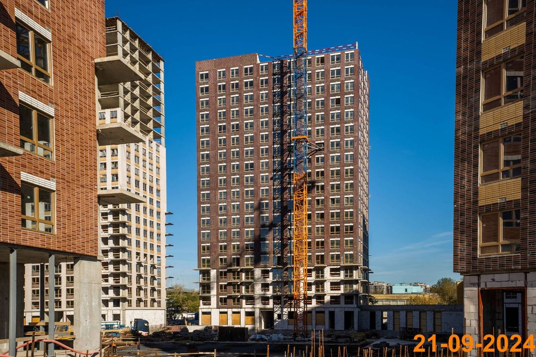 Ход строительства ЖК «Большая Академическая 85» за Сентябрь 2024 г., фото №1