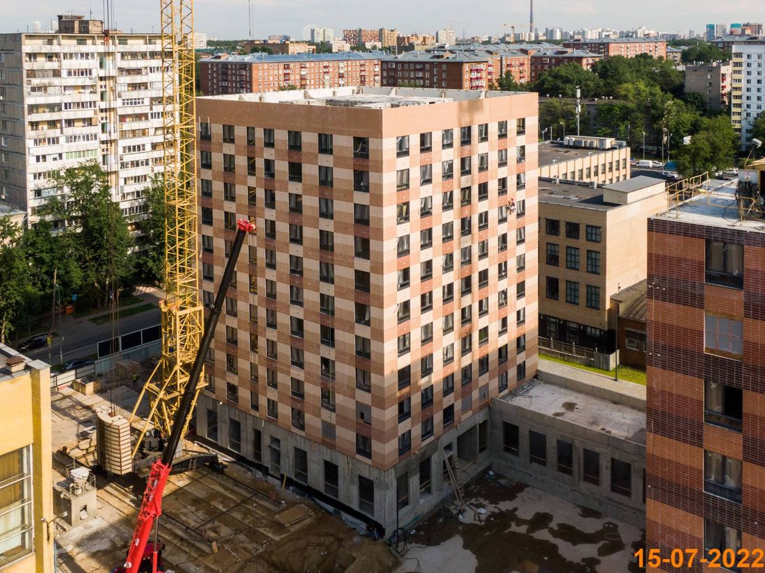 Ход строительства ЖК «Большая Академическая 85» за Июль 2022 г., фото №1