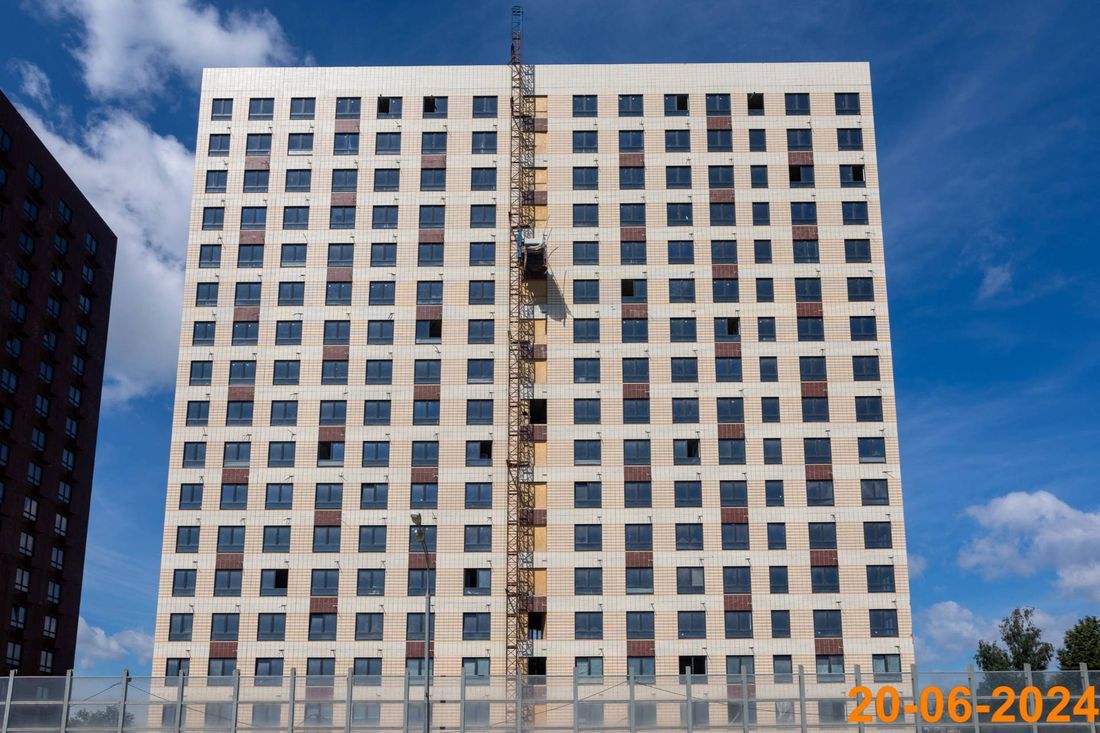 Ход строительства ЖК «Юнино» за Июнь 2024 г., фото №1