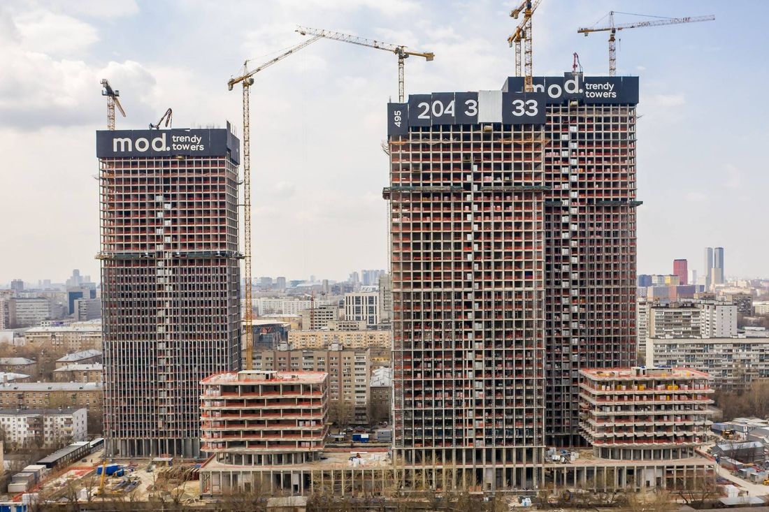Ход строительства ЖК «Мод» за Апрель 2023 г., фото №1