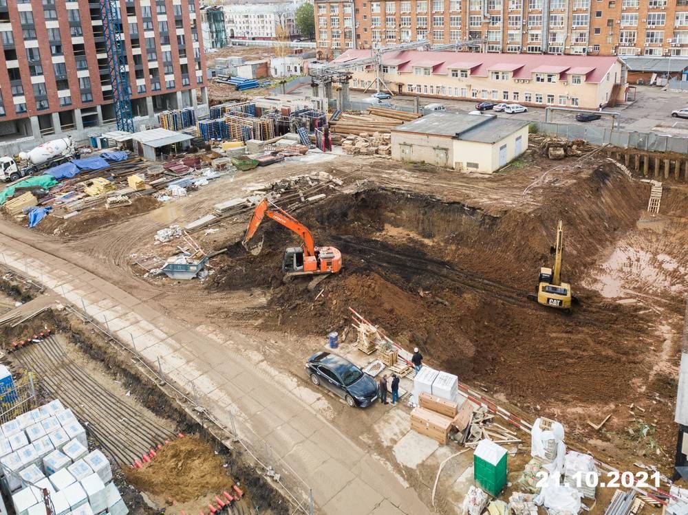 Ход строительства ЖК «Руставели 14» за Октябрь 2021 г., фото №1
