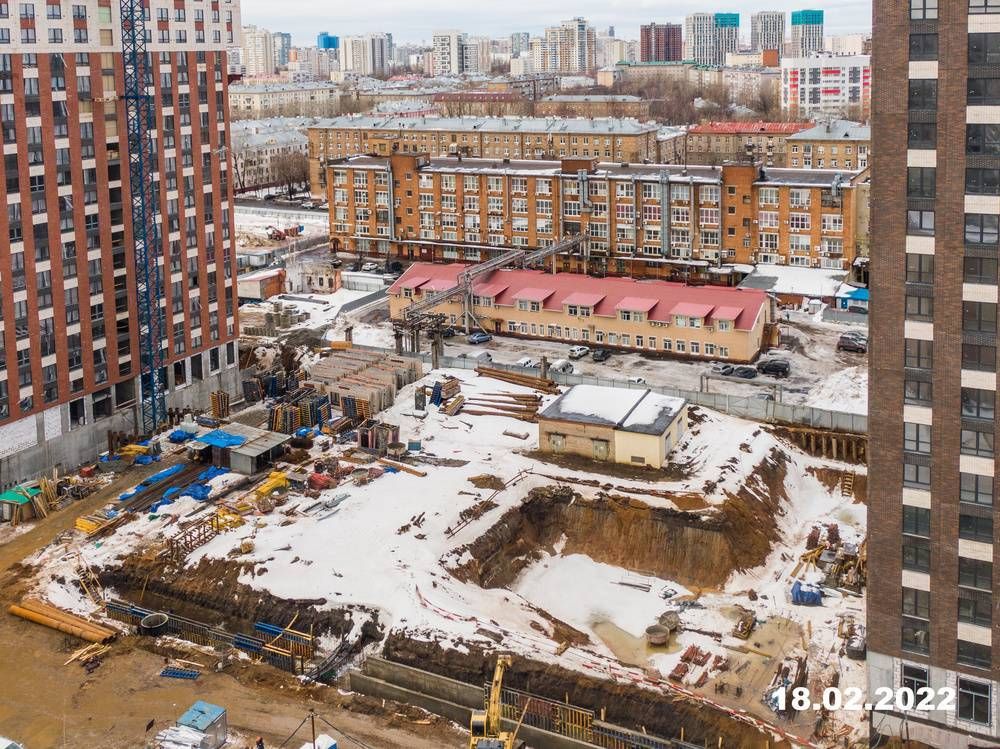 Ход строительства ЖК «Руставели 14» за Февраль 2022 г., фото №1