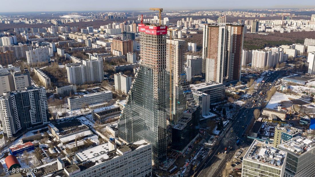 Ход строительства ЖК «Обручева 30» за Март 2026 г., фото №1