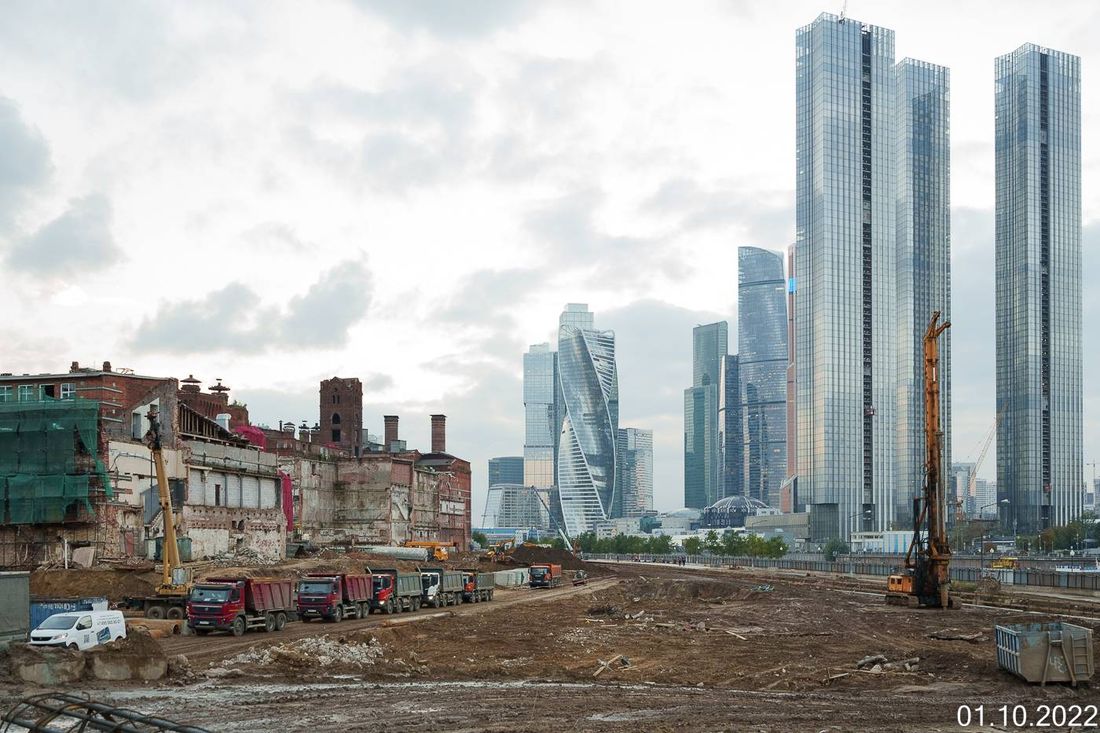 Ход строительства ЖК «Бадаевский» за Октябрь 2022 г., фото №1