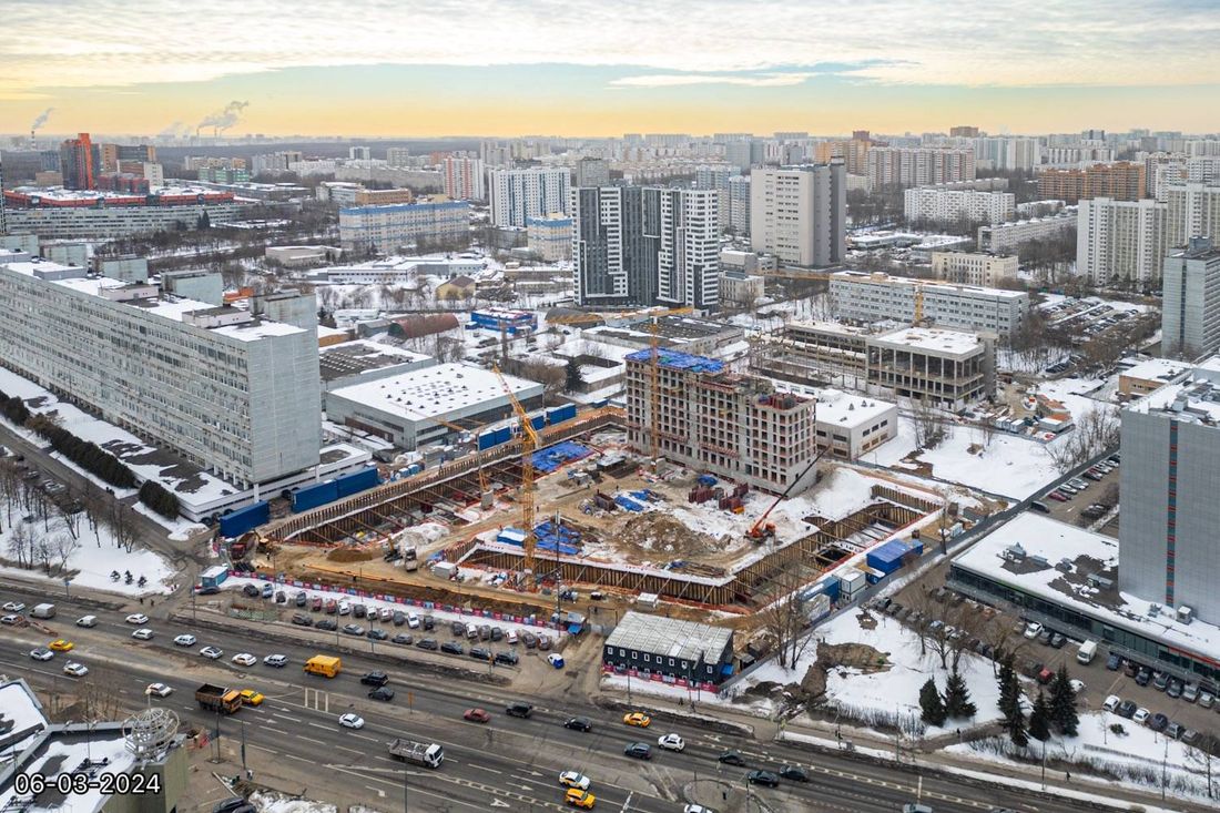 Ход строительства ЖК «Обручева 30» за Март 2024 г., фото №1