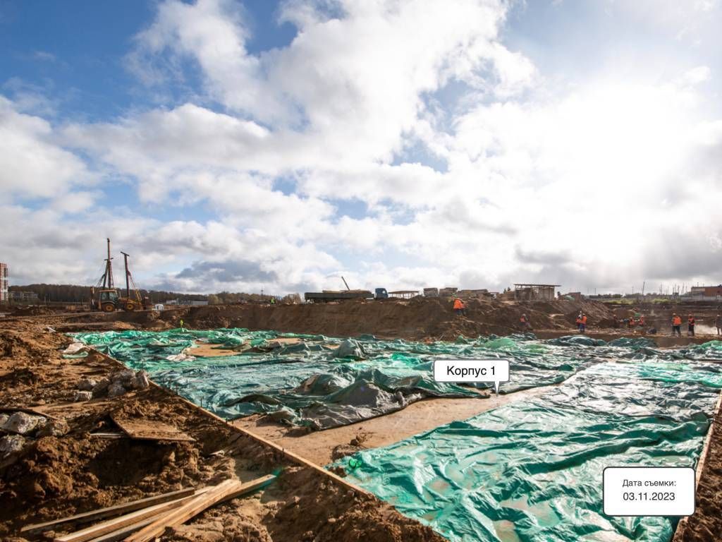 Ход строительства ЖК «Квартал Марьино» за Ноябрь 2023 г., фото №1
