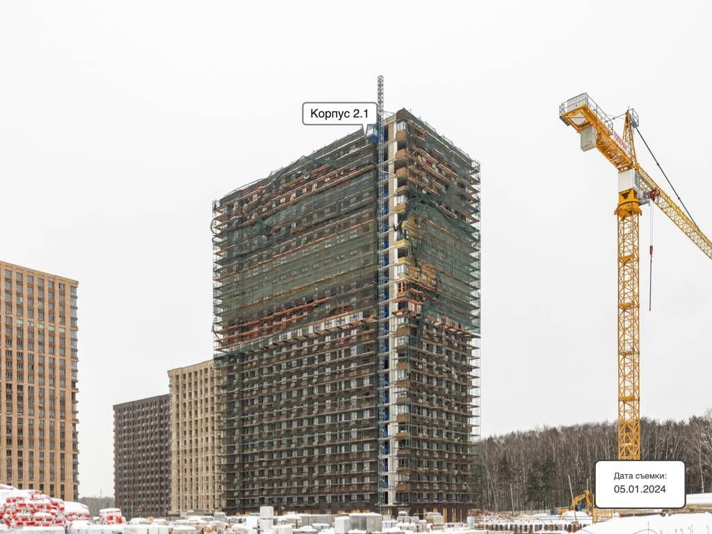 Ход строительства ЖК «Тропарево Парк» за Январь 2024 г., фото №1