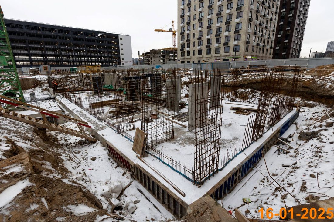 Ход строительства ЖК «Волжский парк» за Январь 2025 г., фото №1