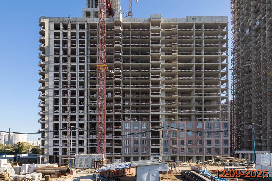Ход строительства ЖК «Москворечье» за Сентябрь 2025 г., фото №1