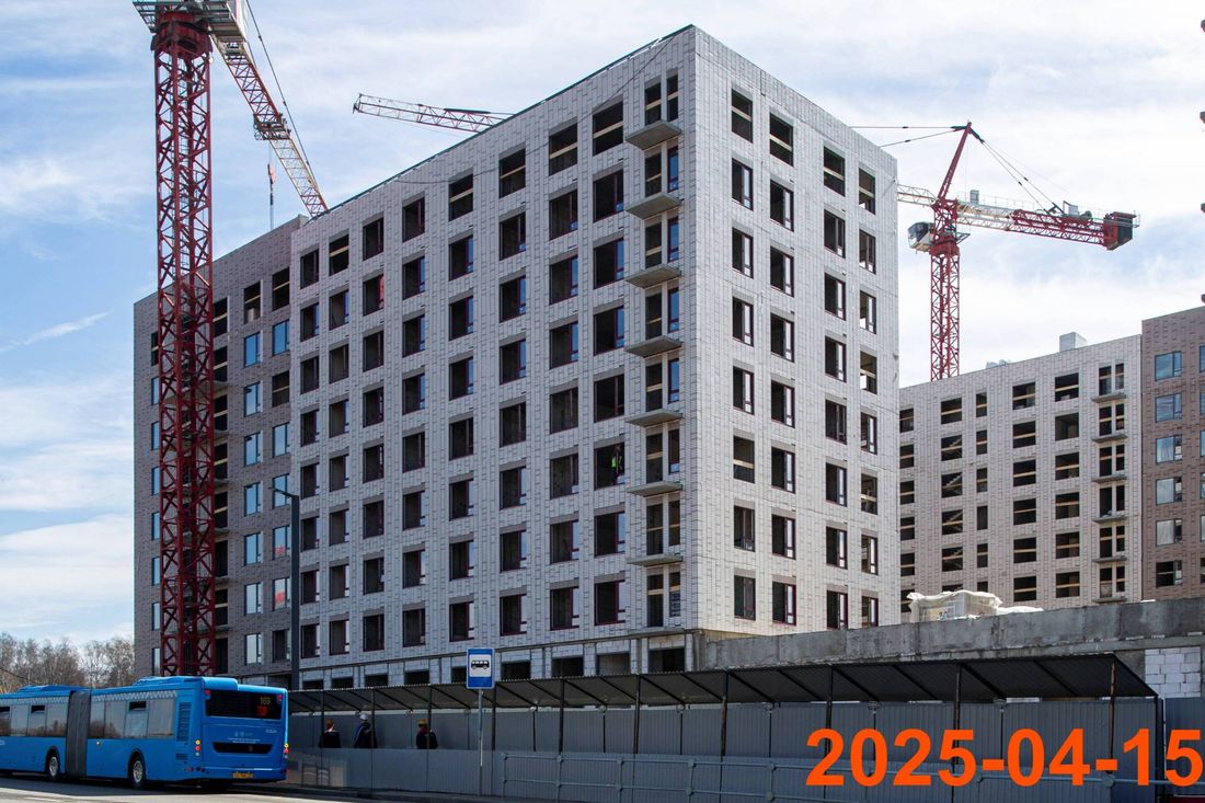 Ход строительства ЖК «Середневский лес» за Апрель 2025 г., фото №1