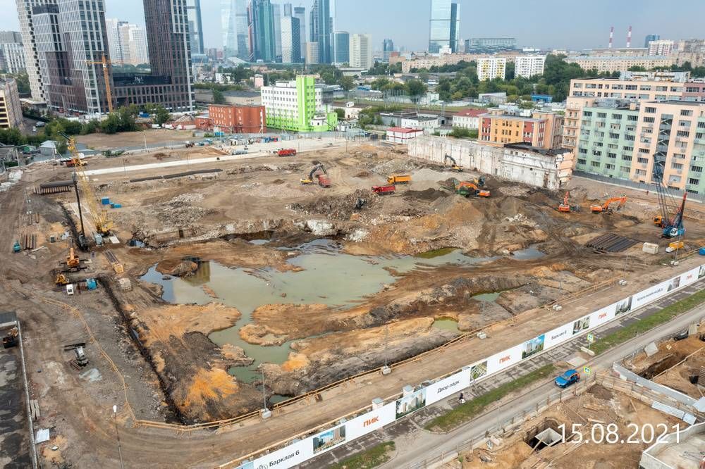 Ход строительства ЖК «Барклая 6» за Август 2021 г., фото №1