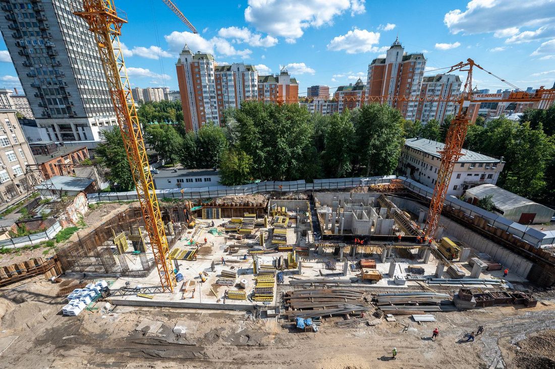 Ход строительства ЖК «Левел Бауманская» за Август 2023 г., фото №1