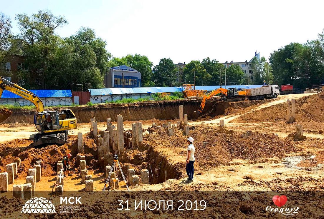 Ход строительства ЖК «Сердце Ростова 2» за Август 2019 г., фото №1