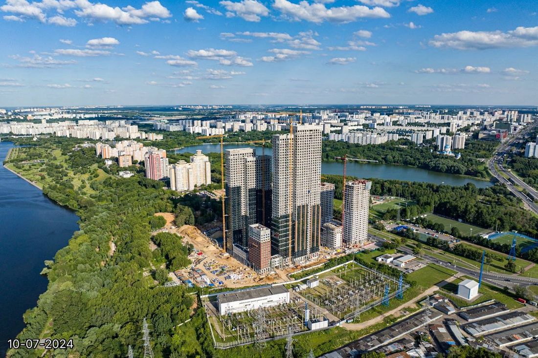 Ход строительства ЖК «Вейв» за Июль 2024 г., фото №1