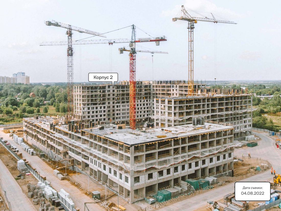 Ход строительства ЖК «Молжаниново» за Август 2022 г., фото №1