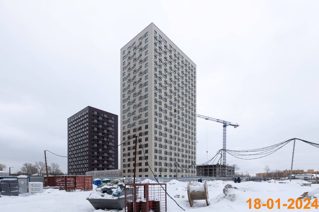 Ход строительства ЖК «Волжский парк» за Январь 2024 г., фото №1