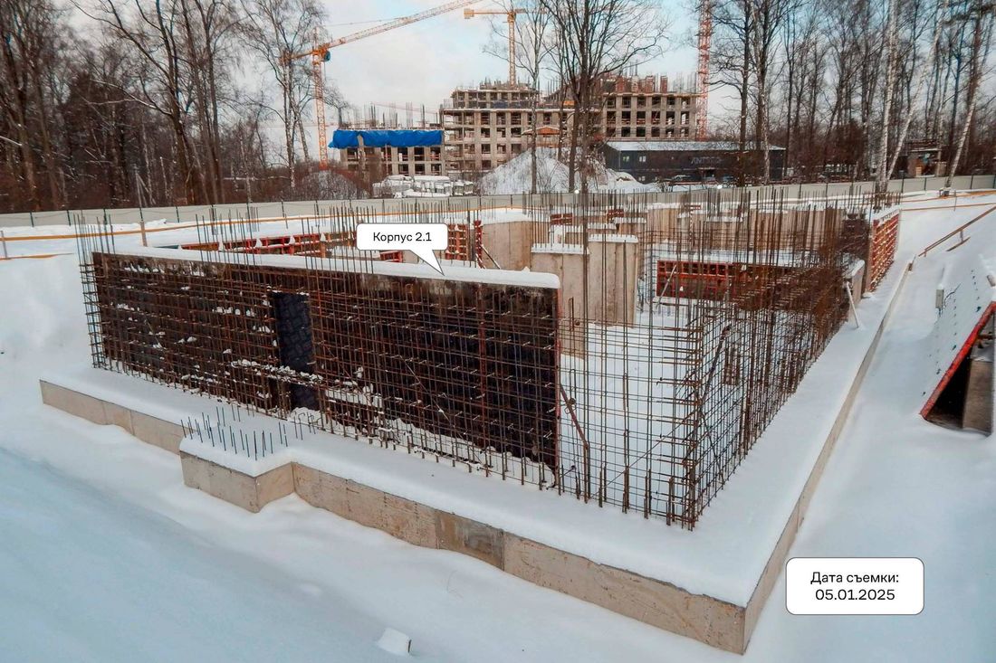Ход строительства ЖК «Ольховый Квартал» за Январь 2025 г., фото №1