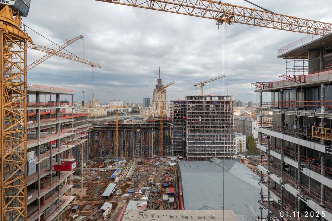 Ход строительства ЖК «Бадаевский» за Ноябрь 2025 г., фото №1