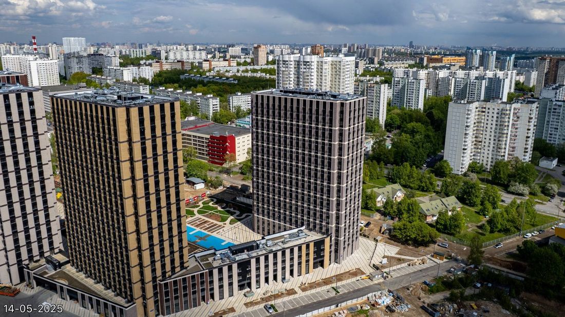 Ход строительства ЖК «Парксайд» за Май 2025 г., фото №1
