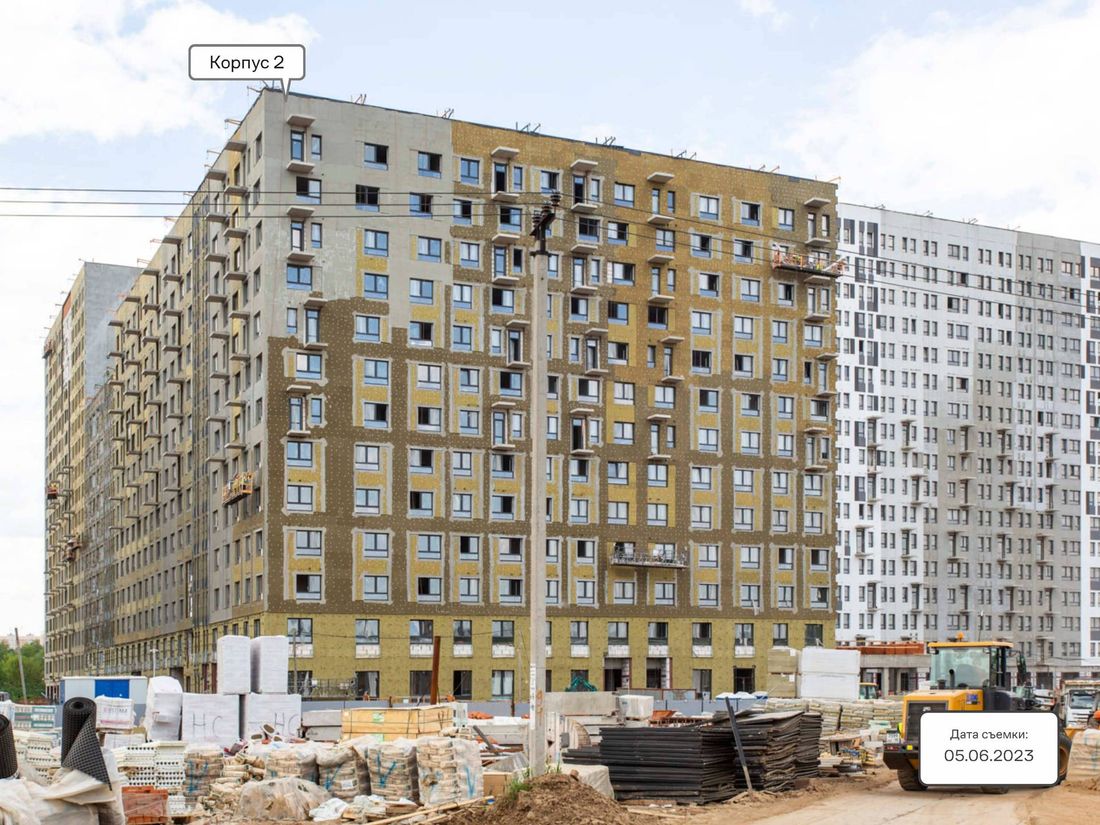 Ход строительства ЖК «Молжаниново» за Июнь 2023 г., фото №1