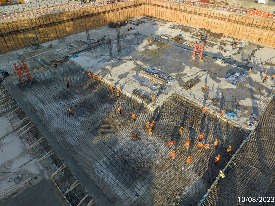Ход строительства ЖК «Варшавские ворота» за Август 2023 г., фото №1