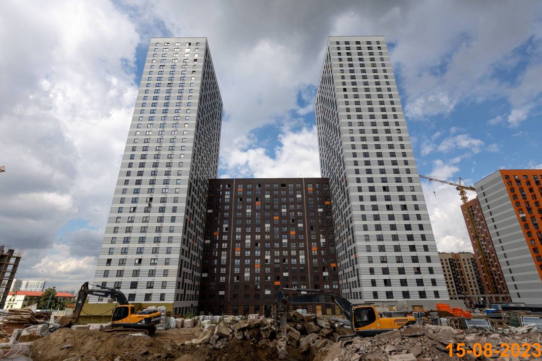 Ход строительства ЖК «Амурский парк» за Август 2023 г., фото №1