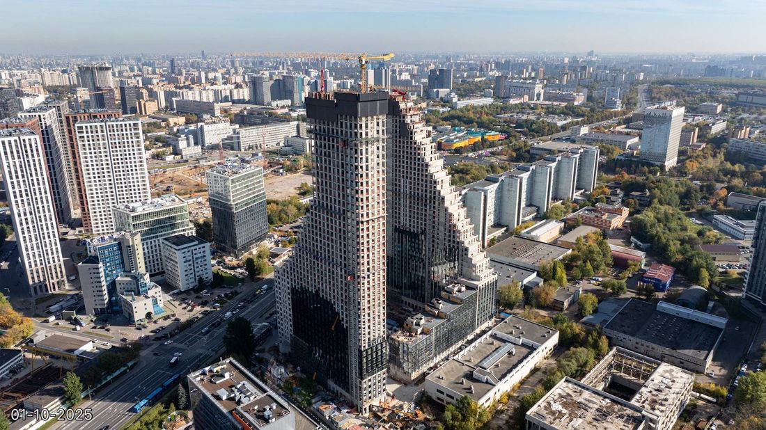 Ход строительства ЖК «Обручева 30» за Октябрь 2025 г., фото №1