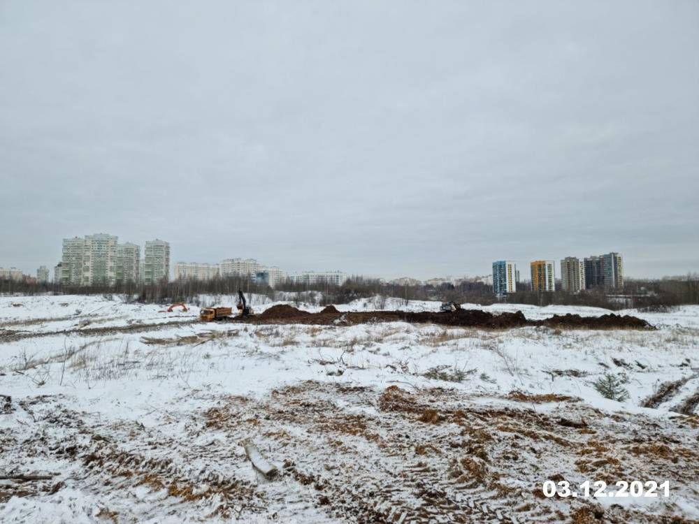 Ход строительства ЖК «Зелёный парк» за Декабрь 2021 г., фото №1