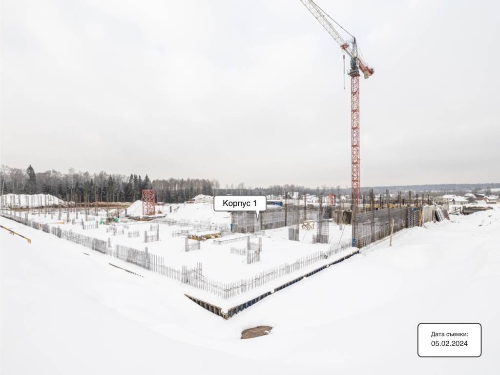 Ход строительства ЖК «Квартал Марьино» за Февраль 2024 г., фото №1