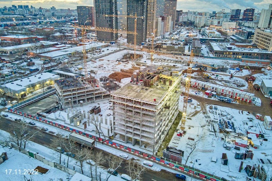 Ход строительства ЖК «Дмитровское небо» за Ноябрь 2022 г., фото №1