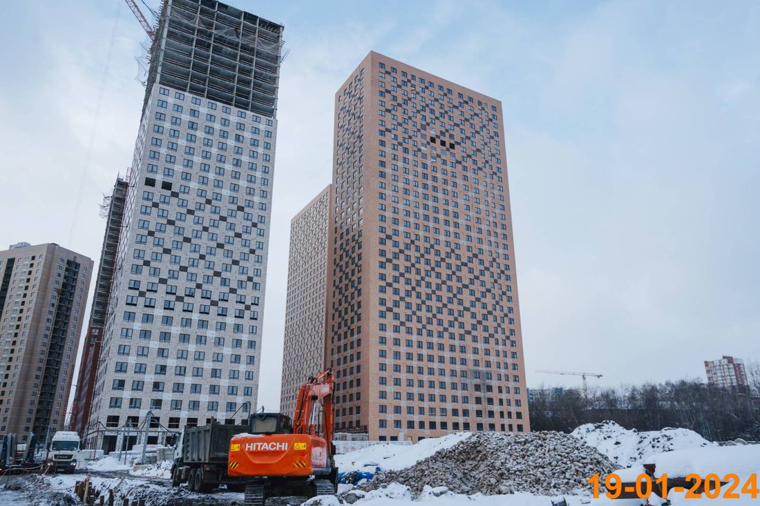Ход строительства ЖК «Алтуфьевское 53» за Январь 2024 г., фото №1