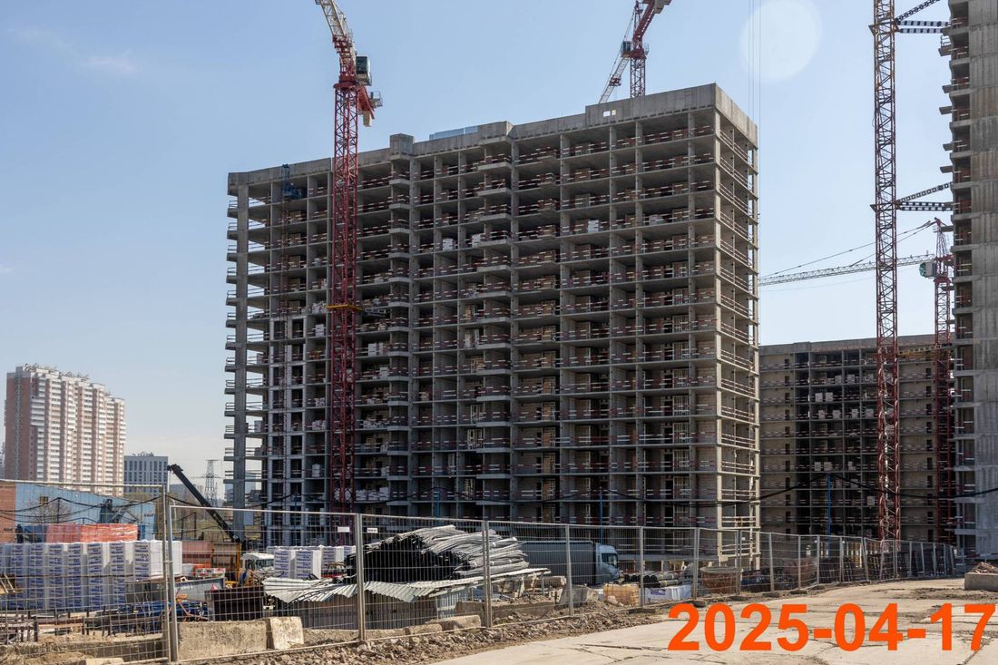 Ход строительства ЖК «Москворечье» за Апрель 2025 г., фото №1