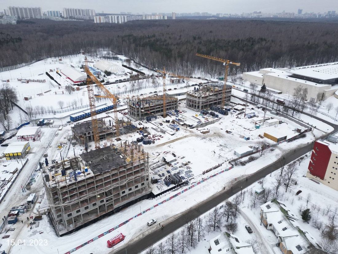 Ход строительства ЖК «Парксайд» за Январь 2023 г., фото №1