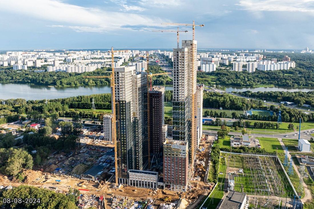 Ход строительства ЖК «Вейв» за Август 2024 г., фото №1