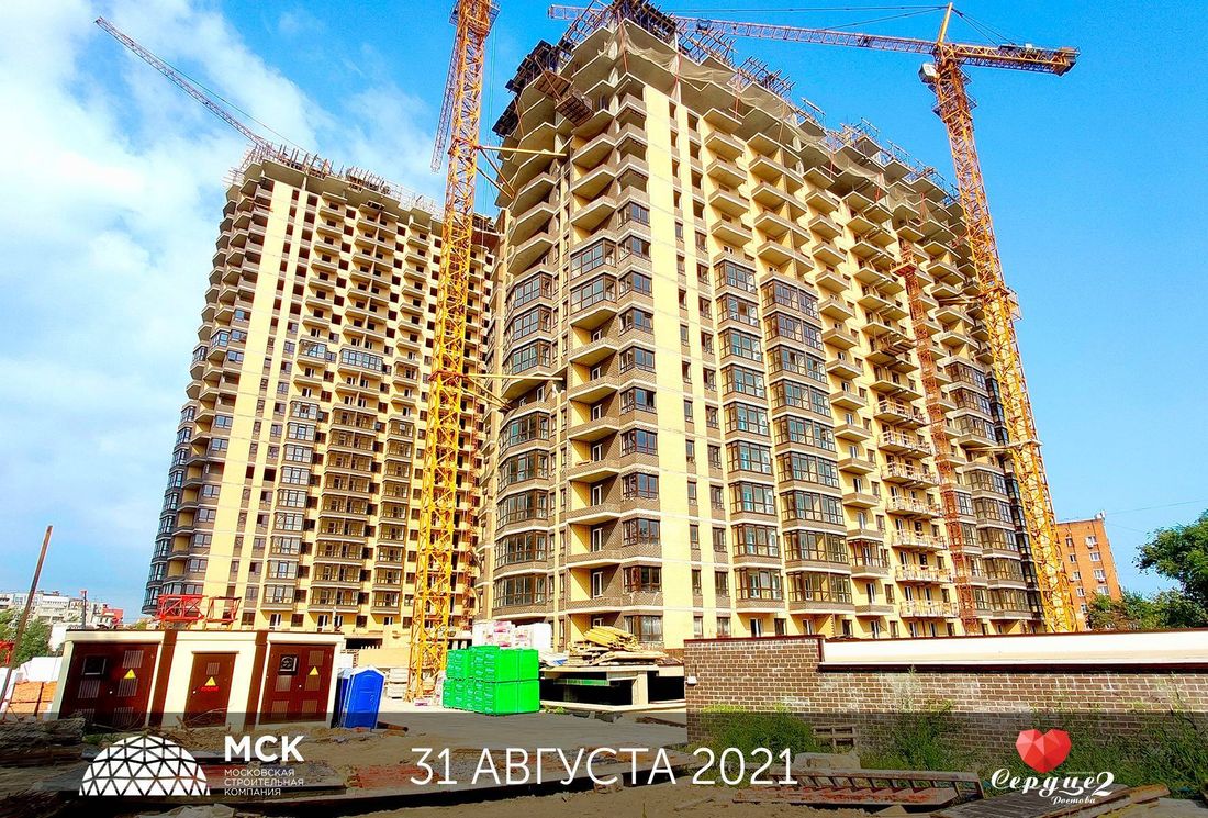 Ход строительства ЖК «Сердце Ростова 2» за Сентябрь 2021 г., фото №1