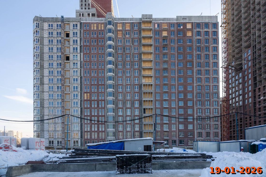 Ход строительства ЖК «Москворечье» за Январь 2026 г., фото №1