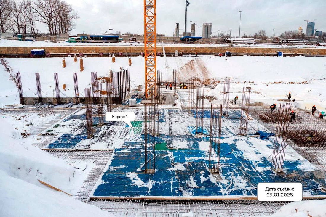 Ход строительства ЖК «НОВА» за Январь 2025 г., фото №1