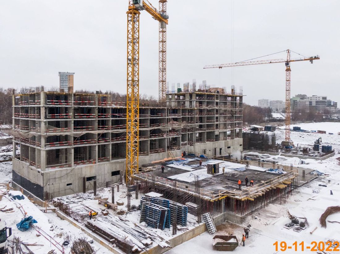 Ход строительства ЖК «Алтуфьевское 53» за Ноябрь 2022 г., фото №1