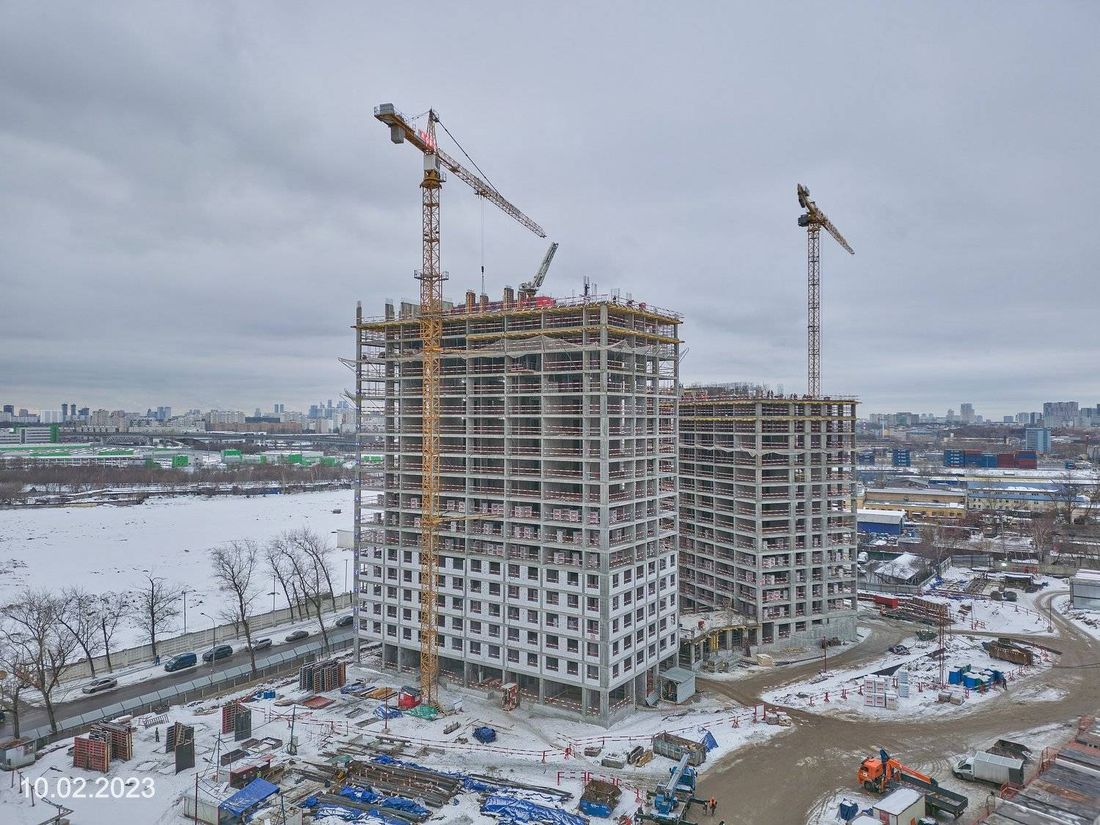 Ход строительства ЖК «Дмитровское небо» за Февраль 2023 г., фото №1
