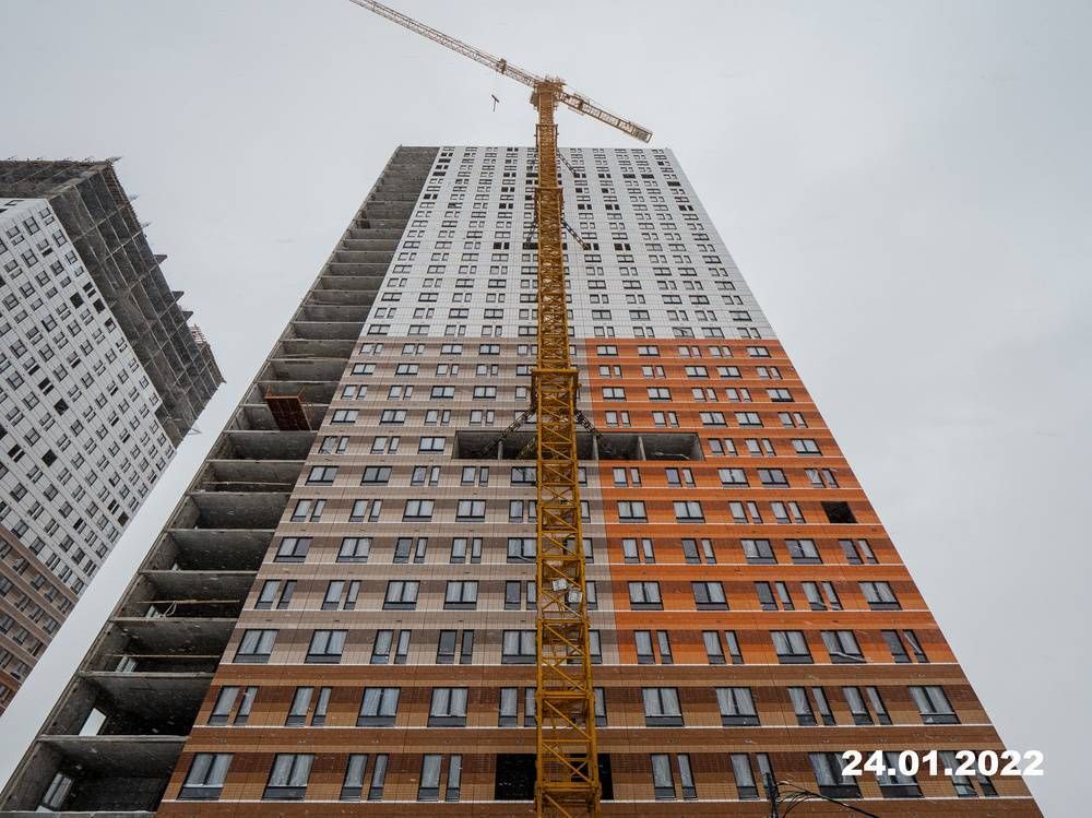 Ход строительства ЖК «Второй Нагатинский» за Январь 2022 г., фото №1