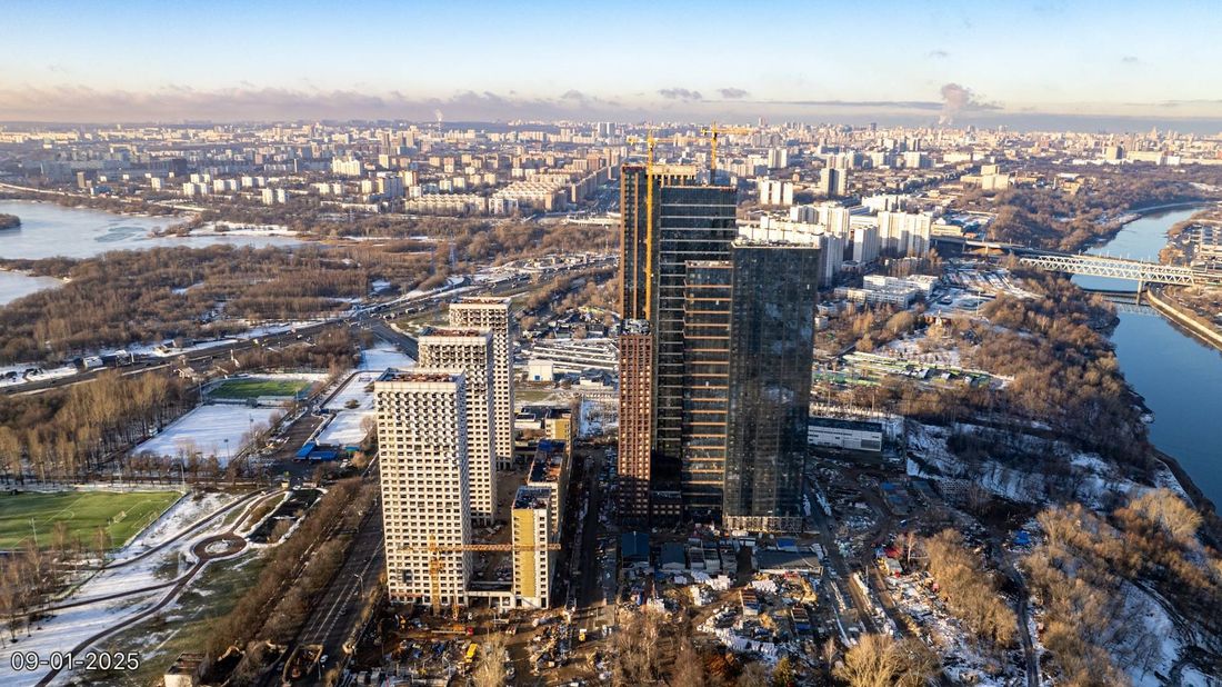 Ход строительства ЖК «Вейв» за Январь 2025 г., фото №1