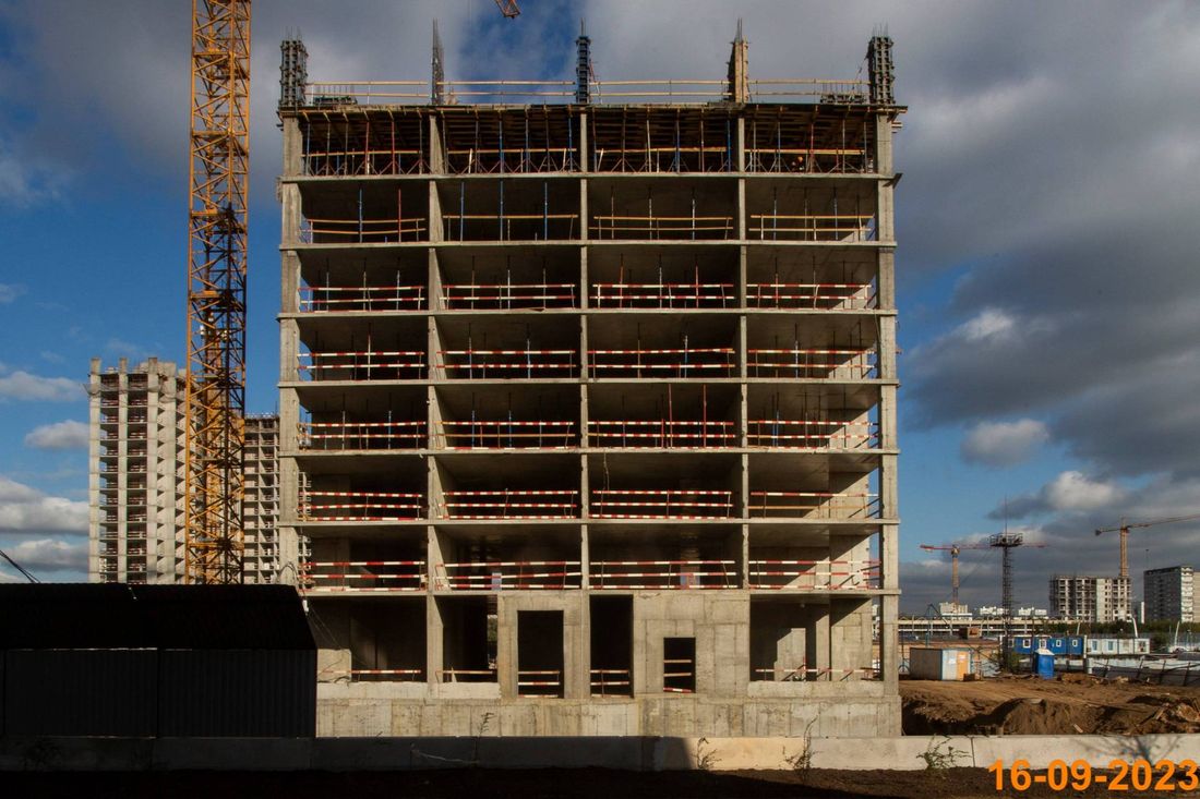 Ход строительства ЖК «Кавказский бульвар 51» за Сентябрь 2023 г., фото №1