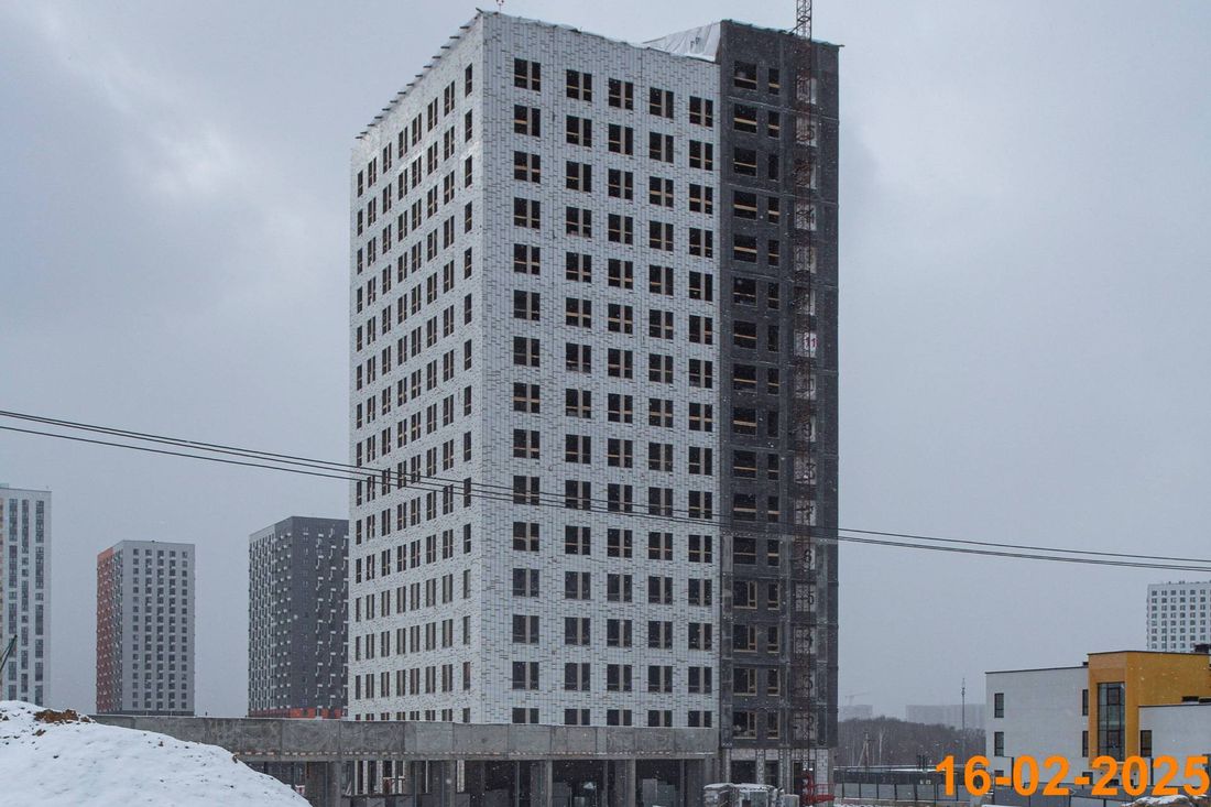 Ход строительства ЖК «Саларьево парк» за Февраль 2025 г., фото №1