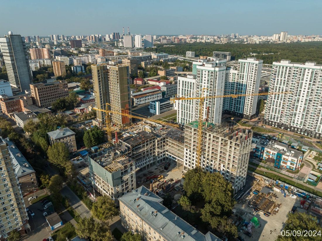 Ход строительства ЖК «Семеновский парк 2» за Сентябрь 2024 г., фото №1