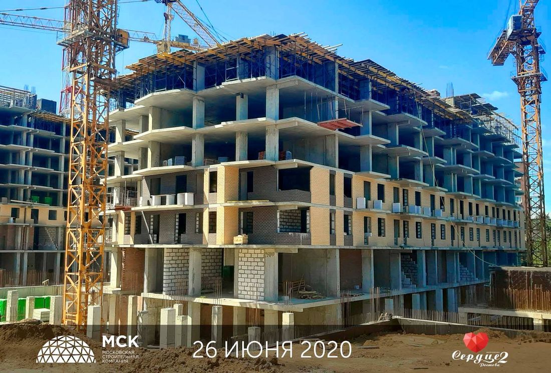 Ход строительства ЖК «Сердце Ростова 2» за Июль 2020 г., фото №1