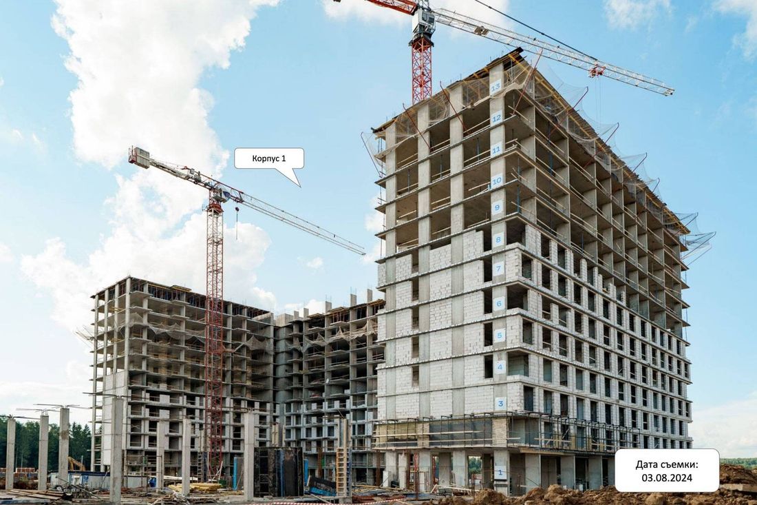 Ход строительства ЖК «Квартал Марьино» за Август 2024 г., фото №1
