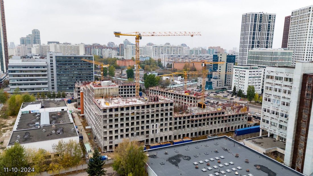 Ход строительства ЖК «Обручева 30» за Октябрь 2024 г., фото №1