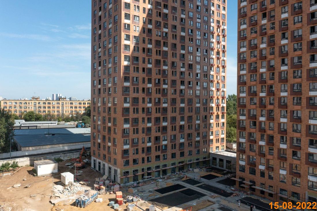 Ход строительства ЖК «Перовское 2» за Август 2022 г., фото №1