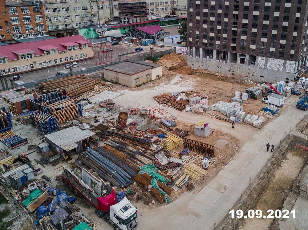 Ход строительства ЖК «Руставели 14» за Сентябрь 2021 г., фото №1